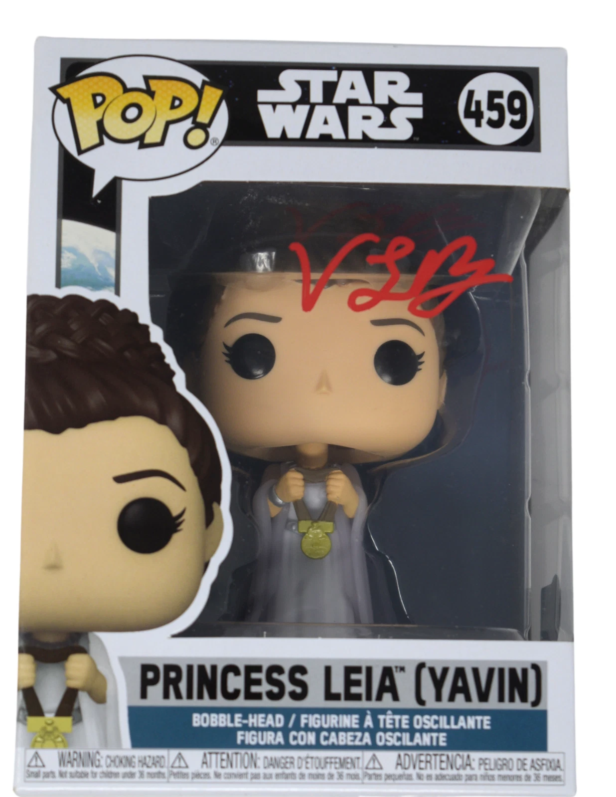 Vivien Lyra Blair Signed Funko Pop Princess Leia Star Wars Obi-Wan Beckett COA
