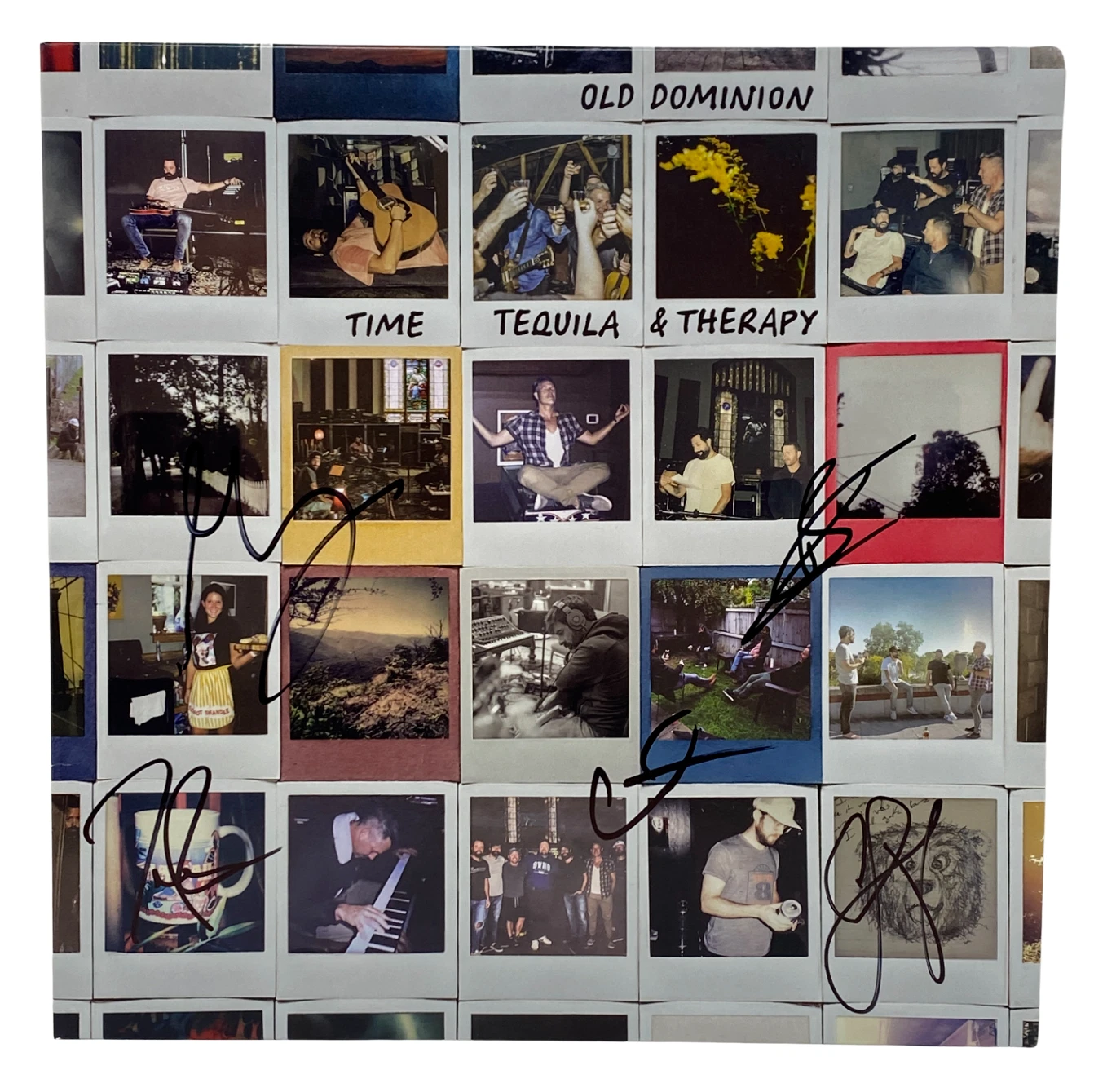 Old Dominion Signed Autograph Time Tequila & Therapy Vinyl Record Album ACOA COA
