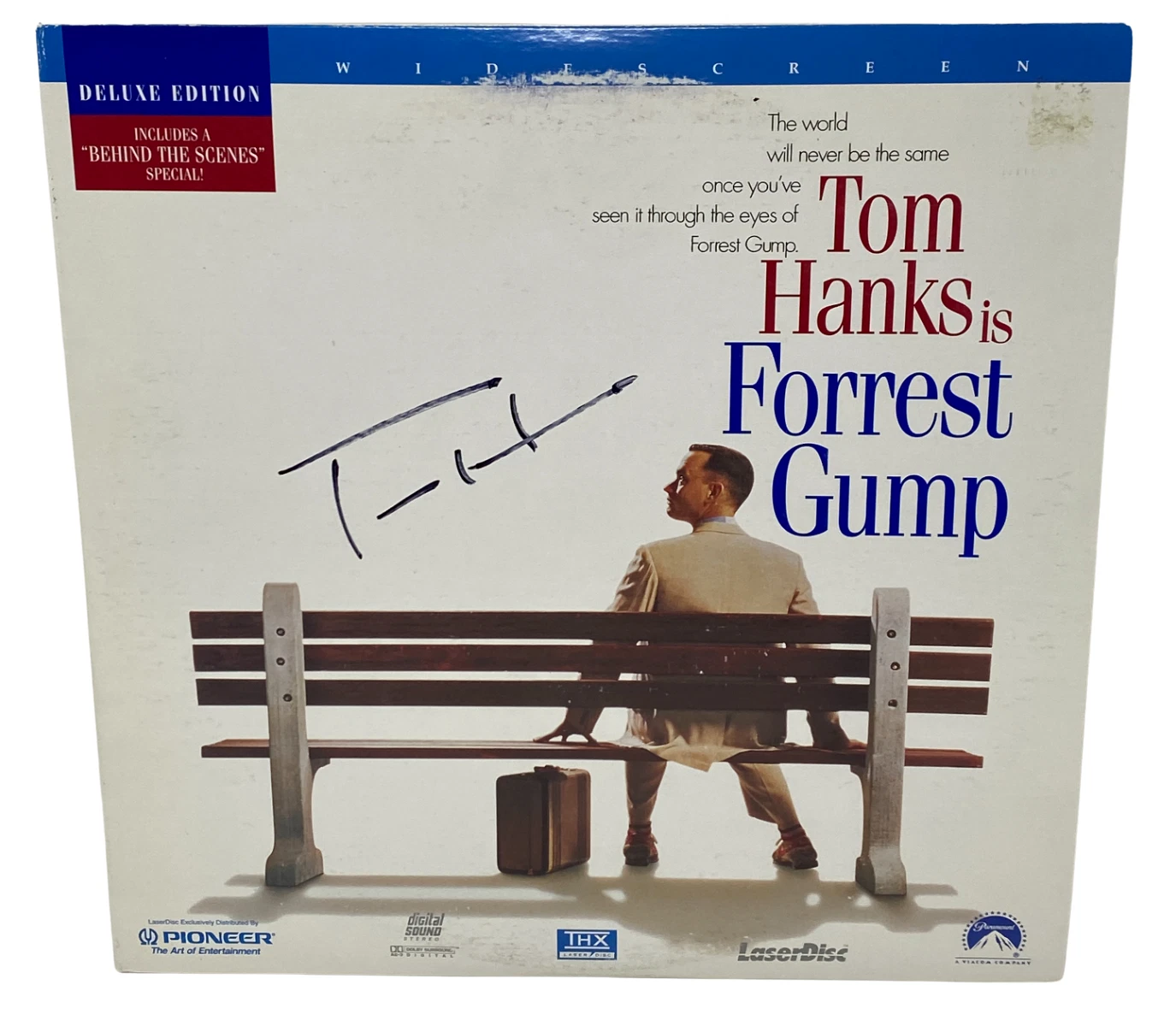 Tom Hanks Signed Autograph Forrest Gump Movie Laserdisc Cover ACOA COA
