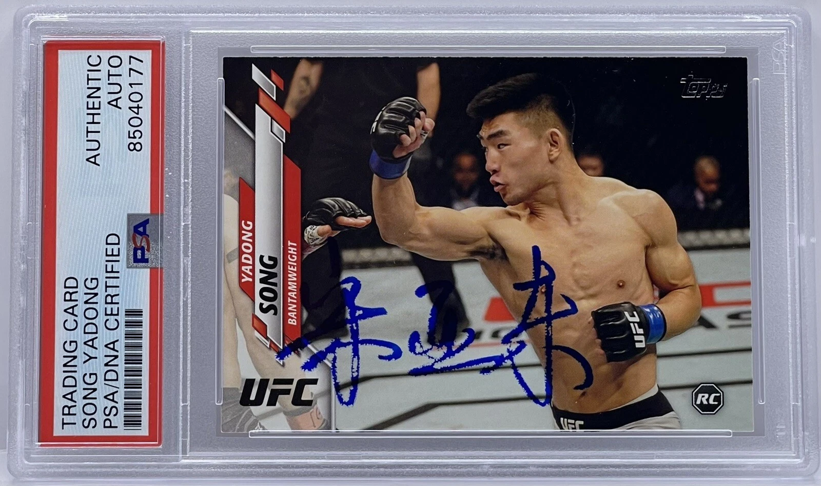 Song Yadong Signed Autographed 2020 Topps Rookie Card UFC China PSA/DNA Slabbed
