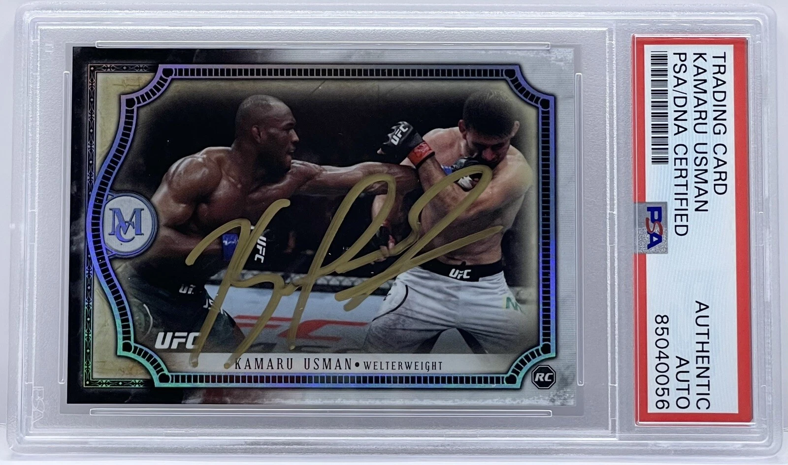 Kamaru Usman 2018 Topps Museum Collection Rookie Card UFC PSA/DNA Slabbed
