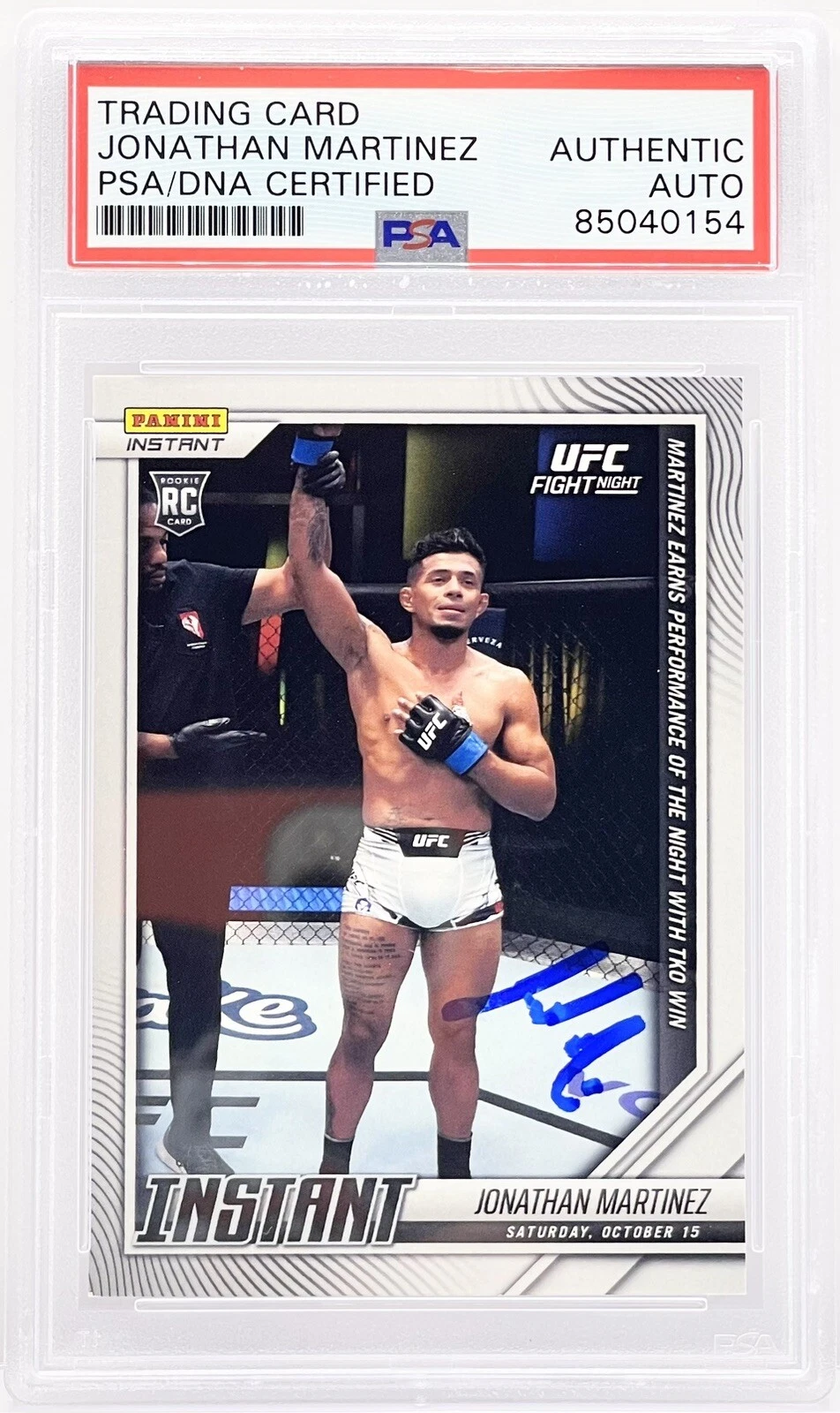 Jonathan Martinez Signed Auto 2022 Panini Instant Rookie Card #/88 Made PSA/DNA
