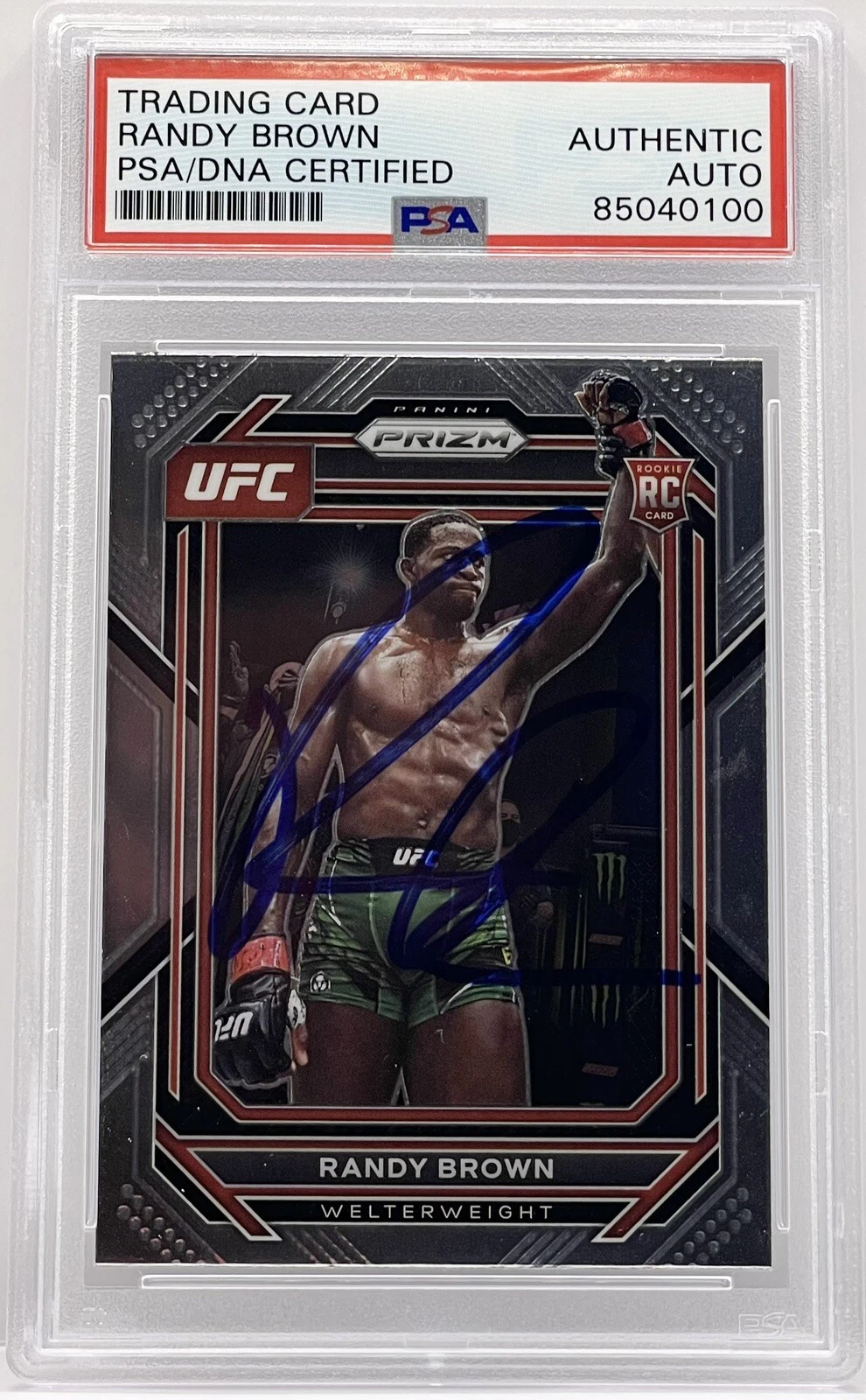Randy Brown Signed Autographed 2023 Prizm Rookie Card UFC PSA/DNA Slabbed
