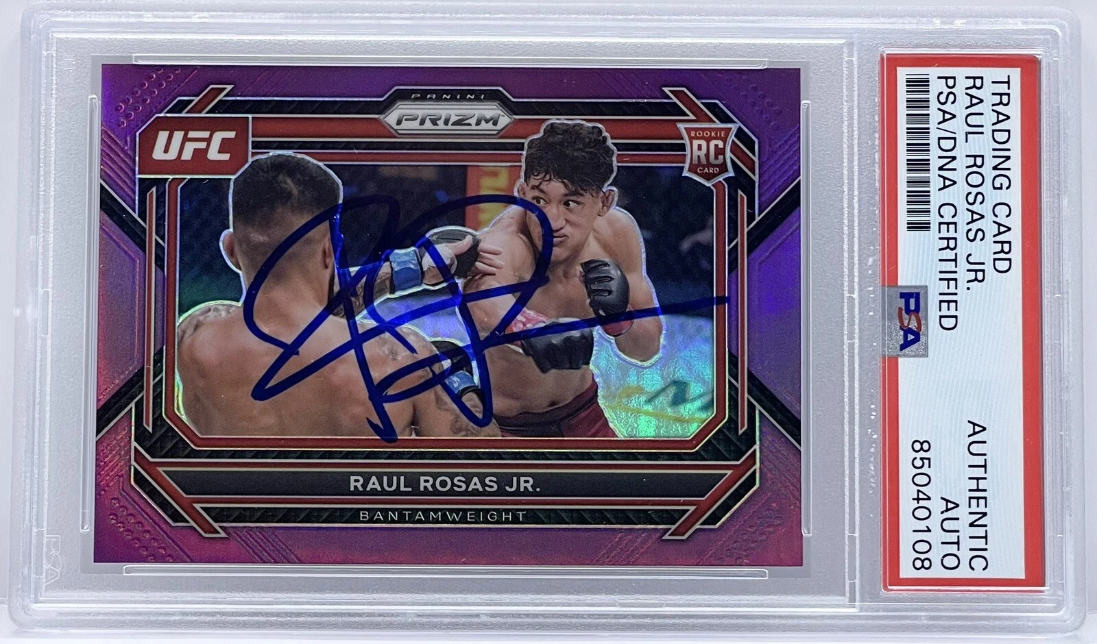 Raul Rosas Jr Signed Auto 2023 Prizm UFC Purple Rookie #/149 PSA/DNA Slabbed
