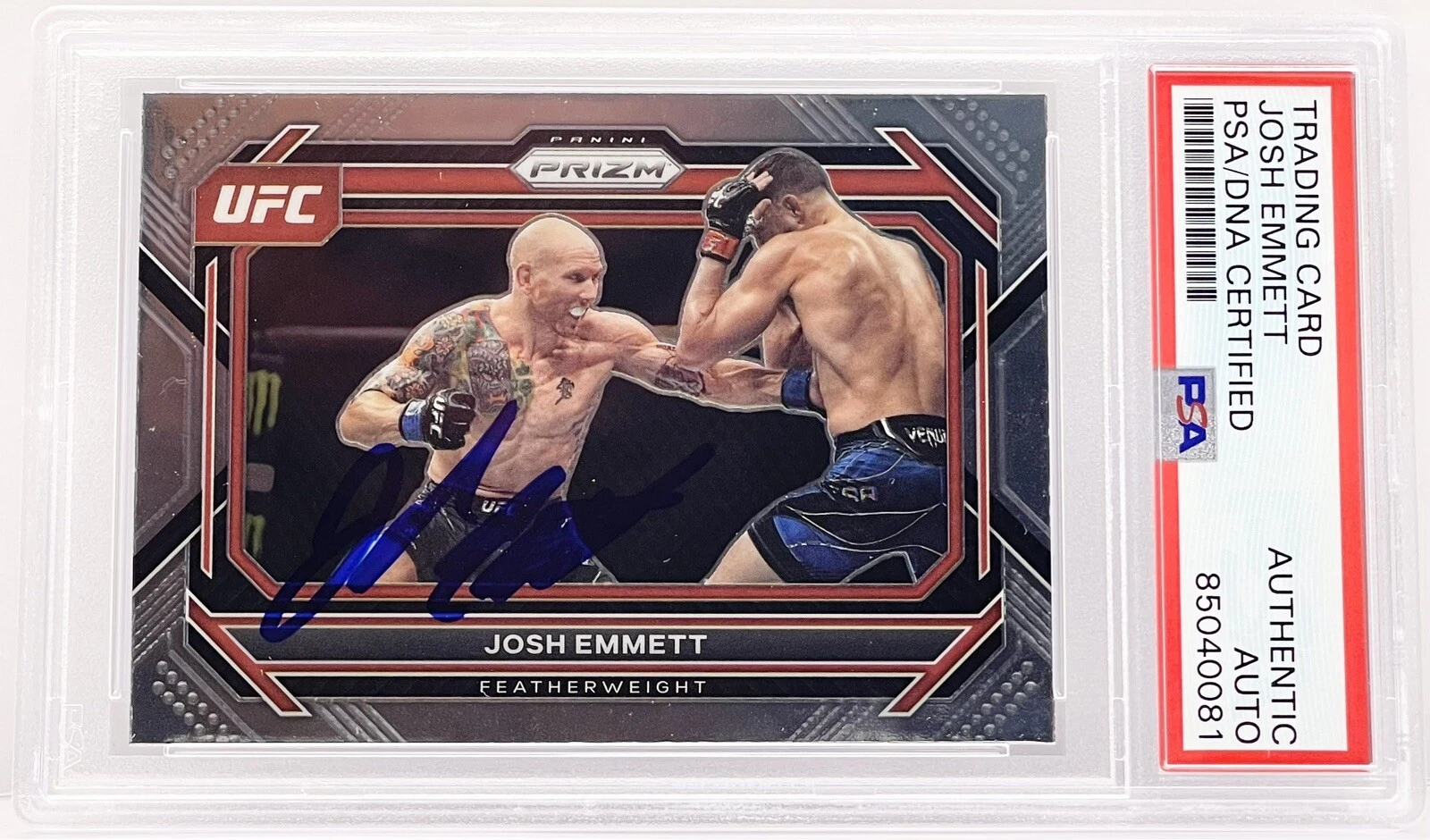 Josh Emmett Signed Autographed 2023 Prizm UFC Base Card PSA/DNA Slabbed
