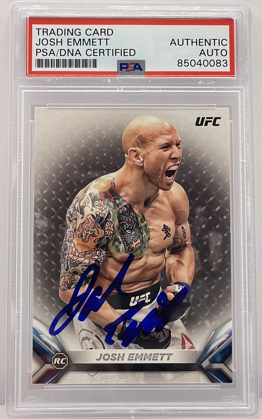 Josh Emmett Signed Autographed 2014 Topps UFC Rookie Card PSA/DNA Slabbed
