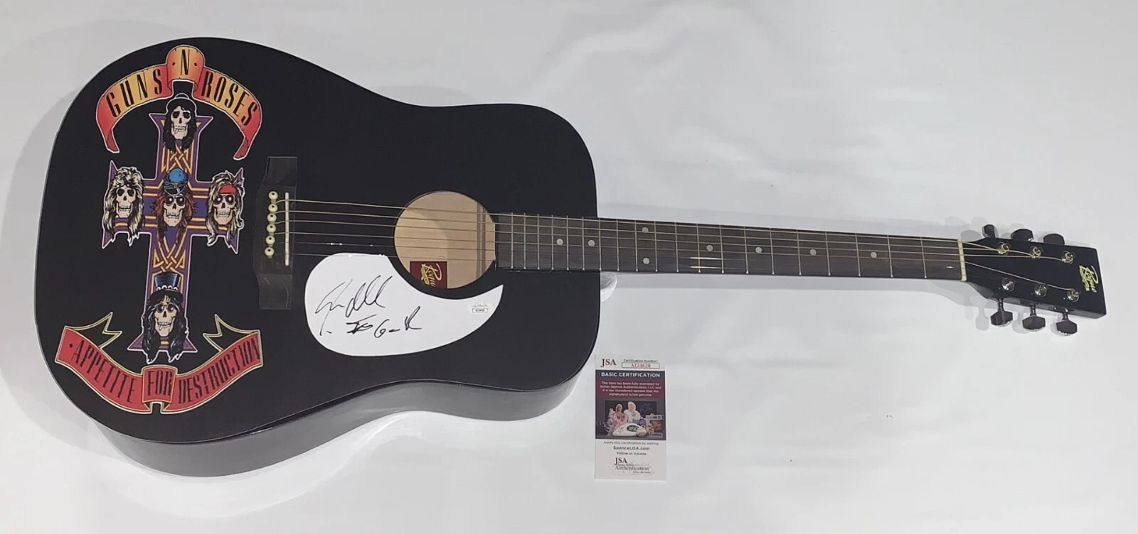 STEVEN ADLER SIGNED GUNS N ROSES APPETITE FOR DESTRUCTION GUITAR JSA COA
