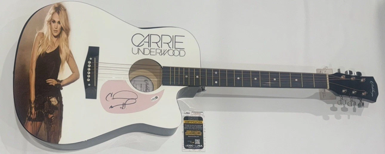 CARRIE UNDERWOOD SIGNED CUSTOM ACOUSTIC GUITAR COUNTRY LEGEND JSA COA
