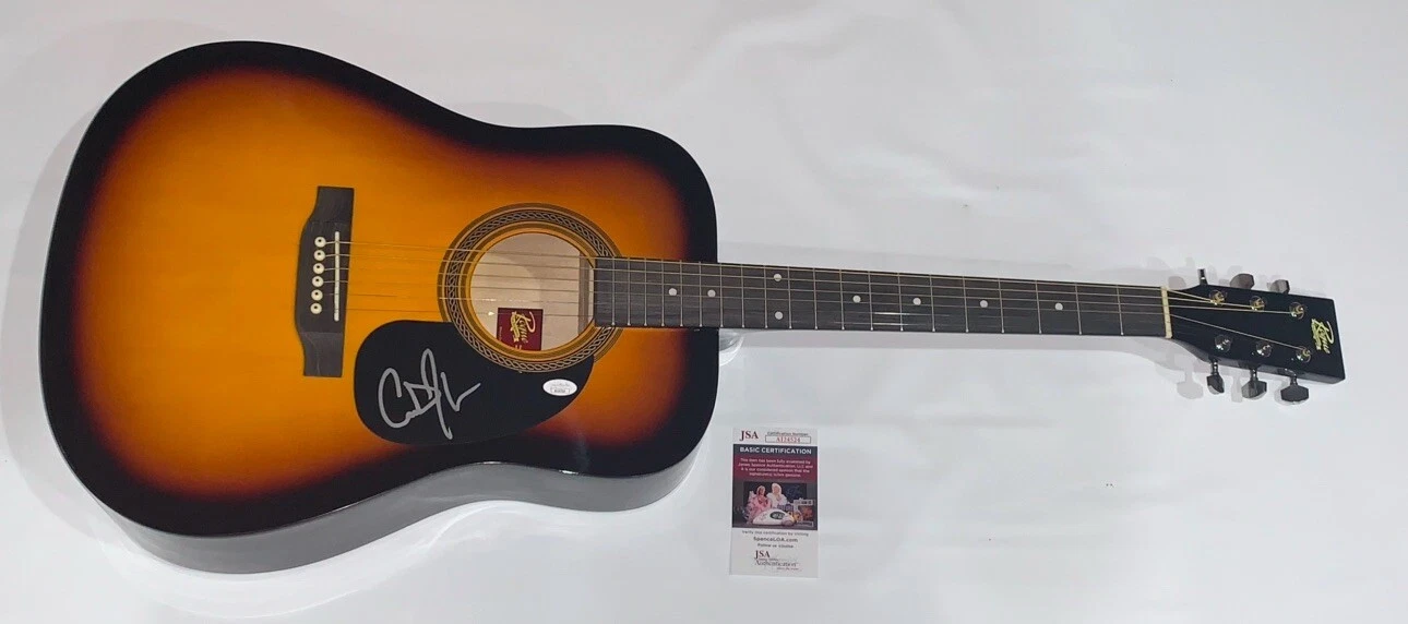 CODY JOHNSON SIGNED FULL SIZE SUNBURST ACOUSTIC GUITAR VERY RARE JSA COA
