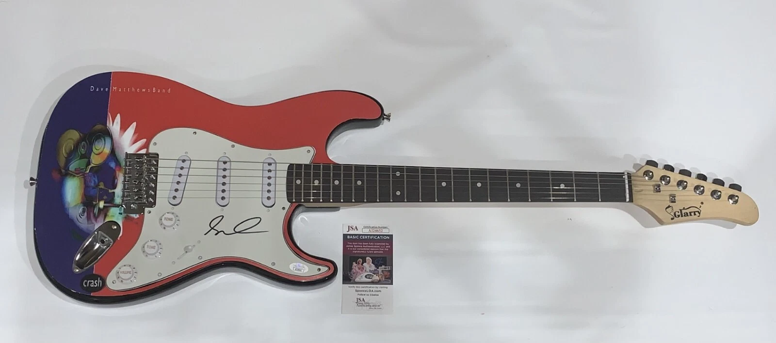 STEFAN LESSARD SIGNED CUSTOM ELECTRIC GUITAR DAVE MATTHEWS BAND CRASH JSA COA
