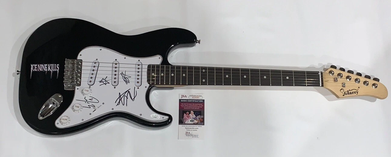 ICE NINE KILLS SIGNED ELECTRIC GUITAR SPENCER CHARNAS RICKY PATRICK JOE JSA COA
