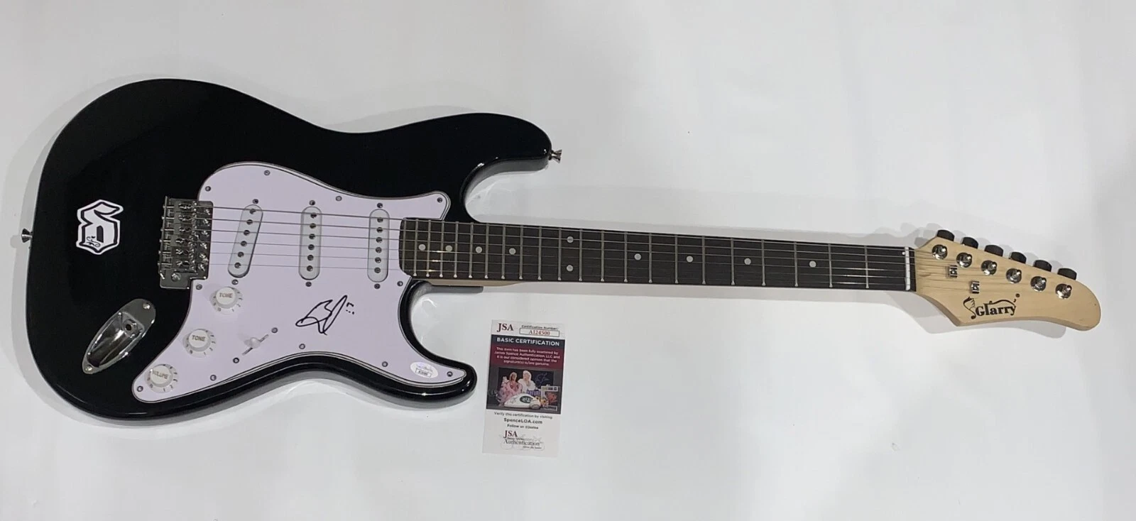 BRENT SMITH SIGNED BLACK ELECTRIC GUITAR SHINEDOWN AUTOGRAPHED PROOF JSA COA
