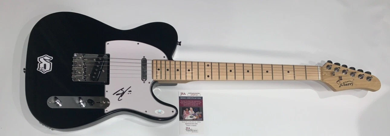 BRENT SMITH SIGNED BLACK ELECTRIC GUITAR SHINEDOWN AUTOGRAPHED PROOF JSA COA
