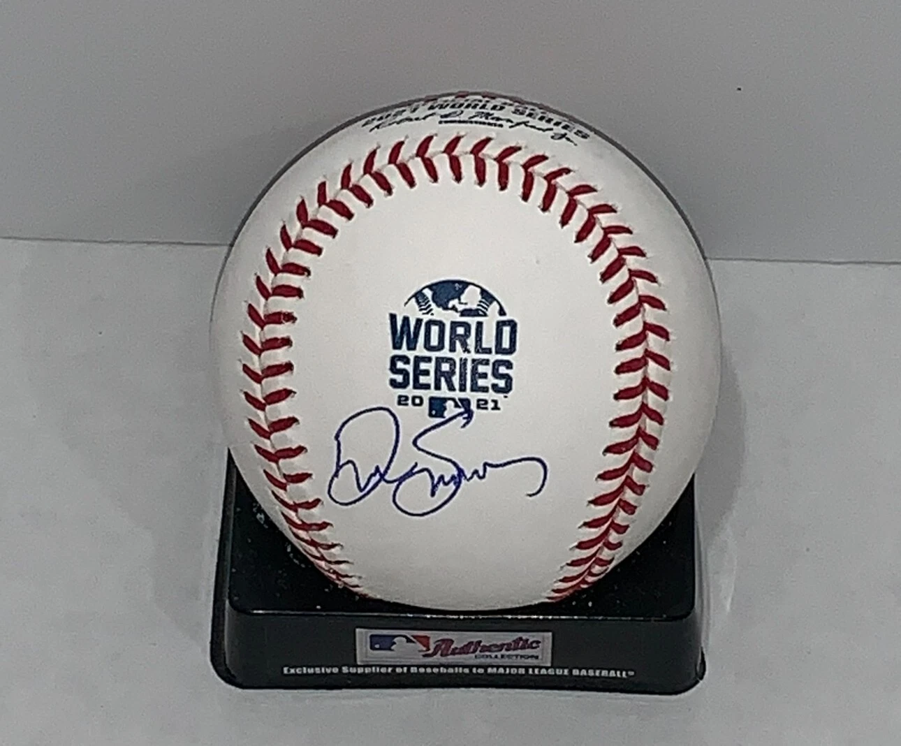 DREW SMYLY SIGNED 2021 WORLD SERIES BASEBALL ATLANTA BRAVES AUTOGRAPHED JSA COA
