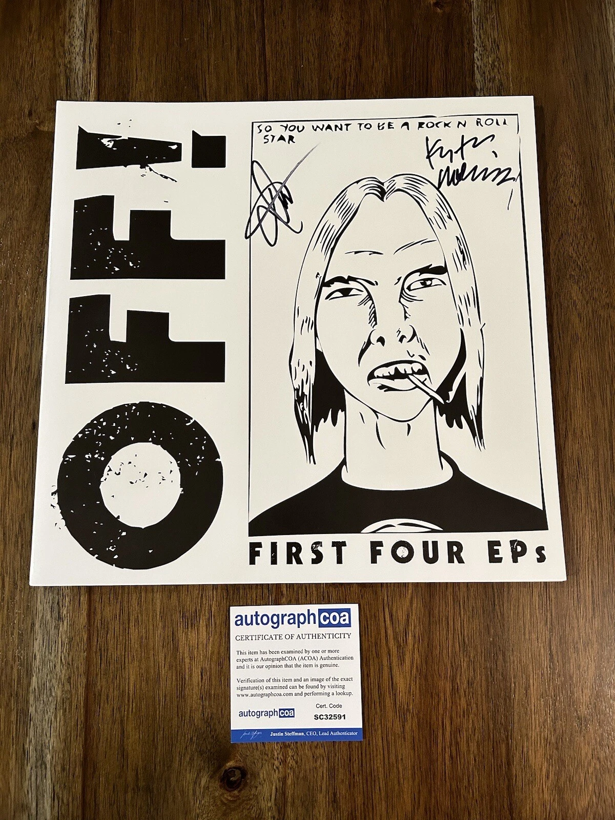 OFF! BAND SIGNED VINYL RECORD ALBUM PUNK KEITH MORRIS Dimitri ACOA MS
