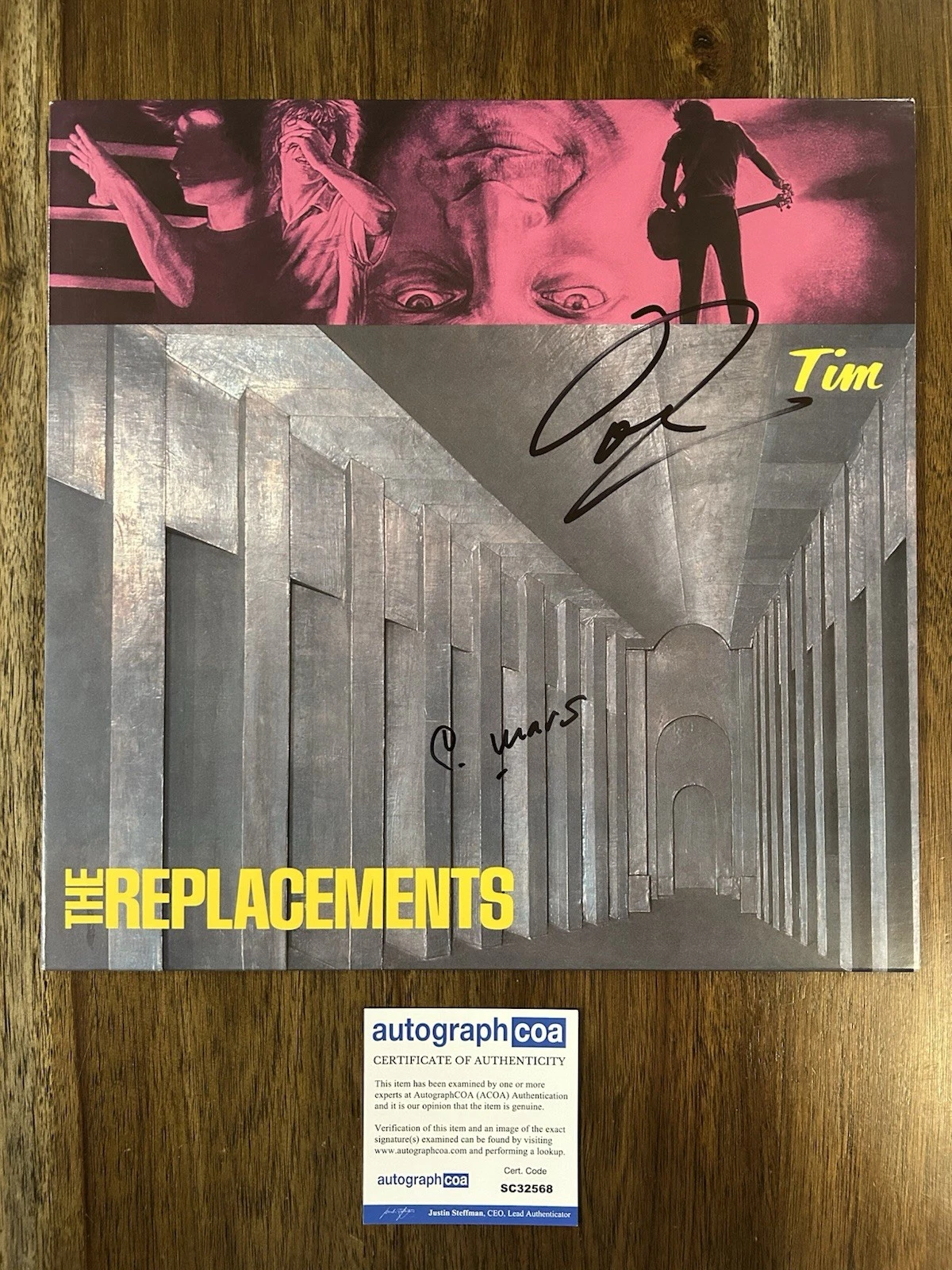 Tommy Stinson ‘The Replacements’ Signed Autograph Vinyl Album ‘Tim’ ACOA
