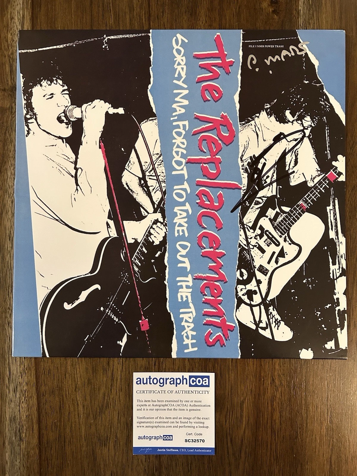 Tommy Stinson ‘The Replacements’ Signed Vinyl ‘Sorry Ma, Forgot To Take’ ACOA
