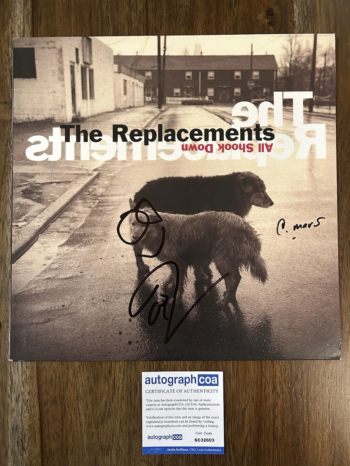 Tommy Stinson ‘The Replacements’ Signed Autograph Vinyl ‘All Shook Down’ ACOA
