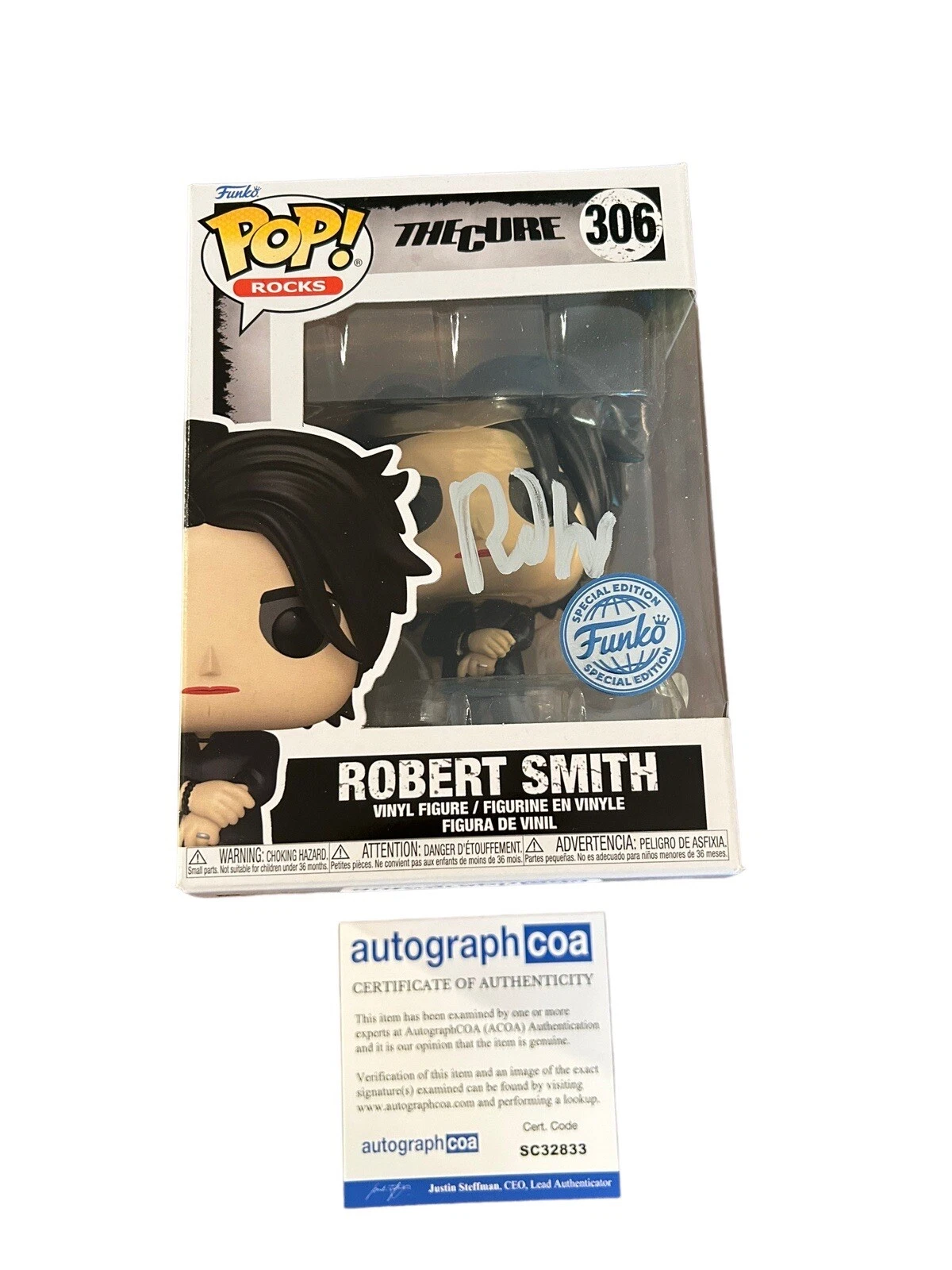 Robert Smith ‘The Cure’ Band Frontman Signed Autograph Funko Pop ACOA PROOF

