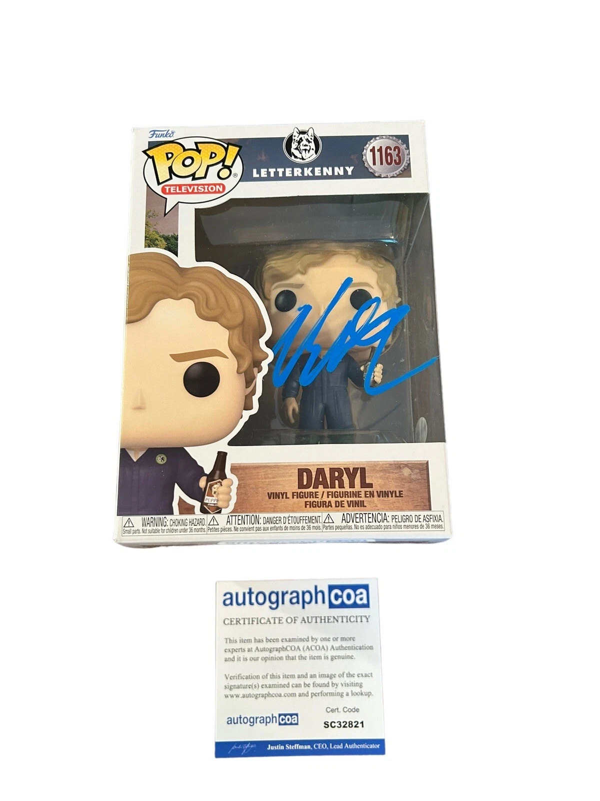 Nathan Dales ‘Letterkenny’ ‘Daryl’ Signed Autographed Funko Pop ACOA
