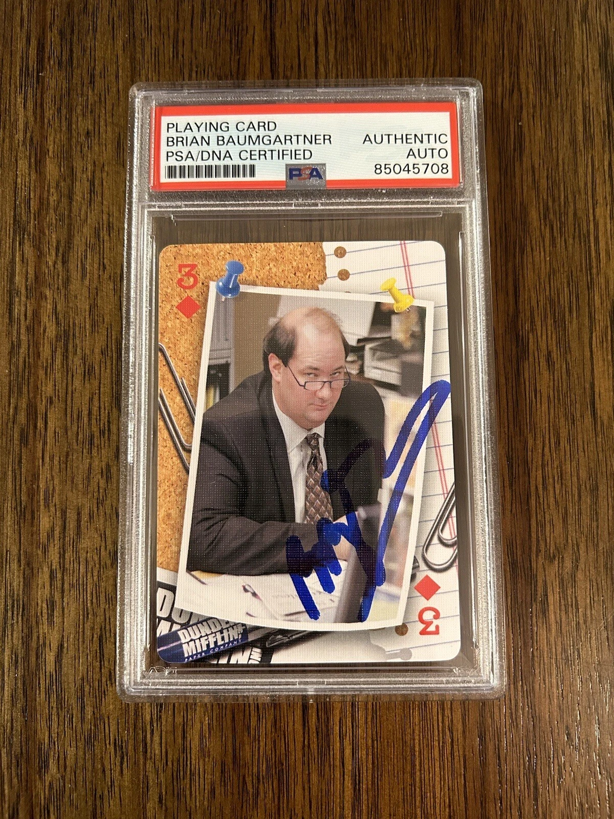Brian Baumgartner Signed ‘The Office’ Card Autographed PSA ‘Kevin Malone’
