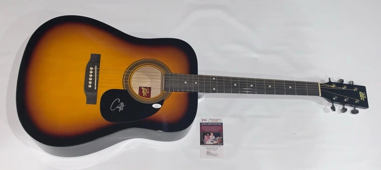 GRACIE ABRAMS SIGNED FULL SIZE SUNBURST ACOUSTIC GUITAR GOOD RIDDANCE JSA COA
