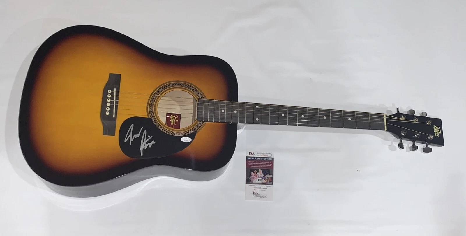 SHANE PROFITT SIGNED FULL SIZE SUNBURST ACOUSTIC GUITAR COUNTRY STAR JSA COA
