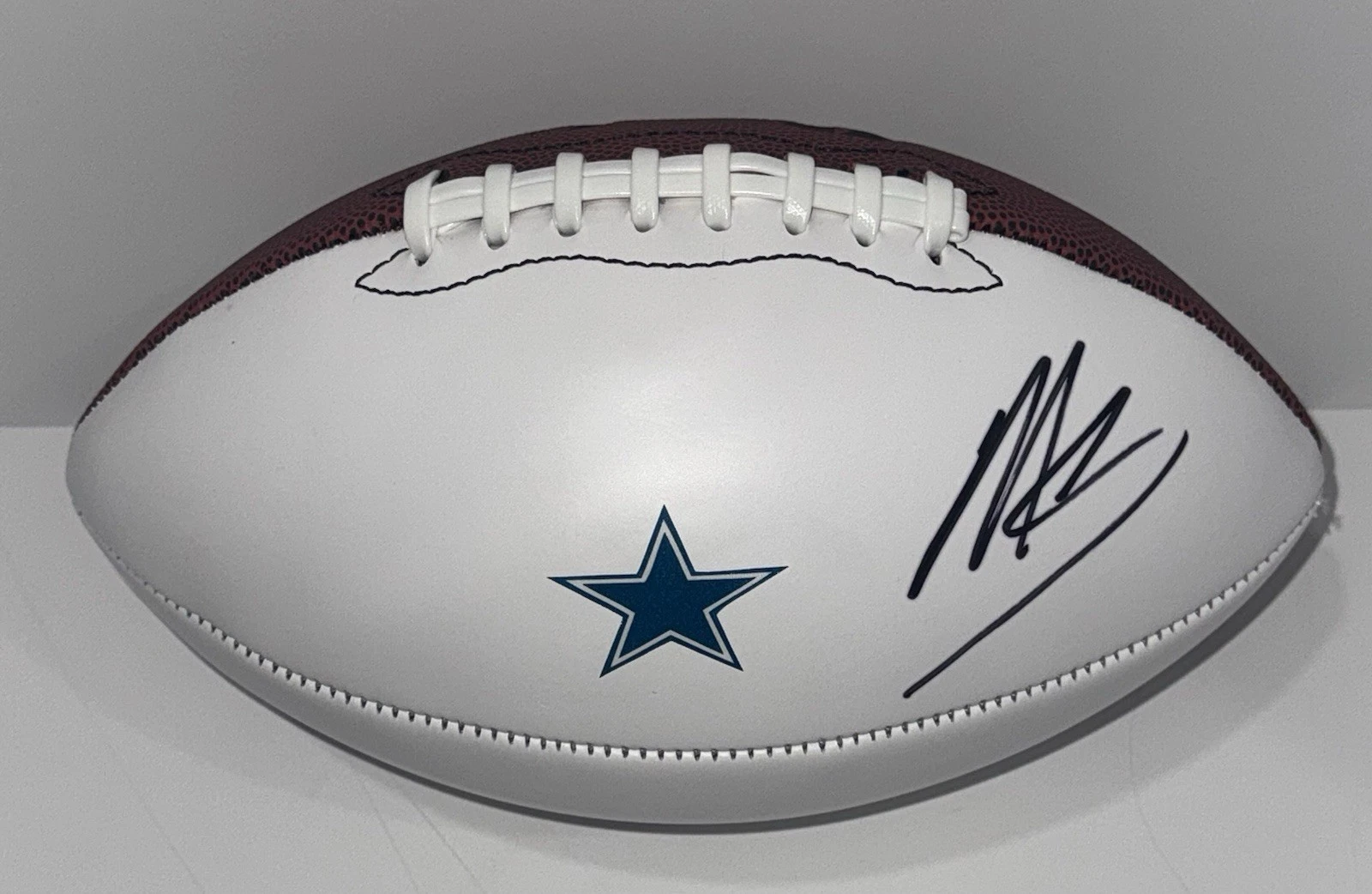 MILES SANDERS SIGNED FOOTBALL CAROLINA PANTHERS AUTOGRAPHED PROOF
