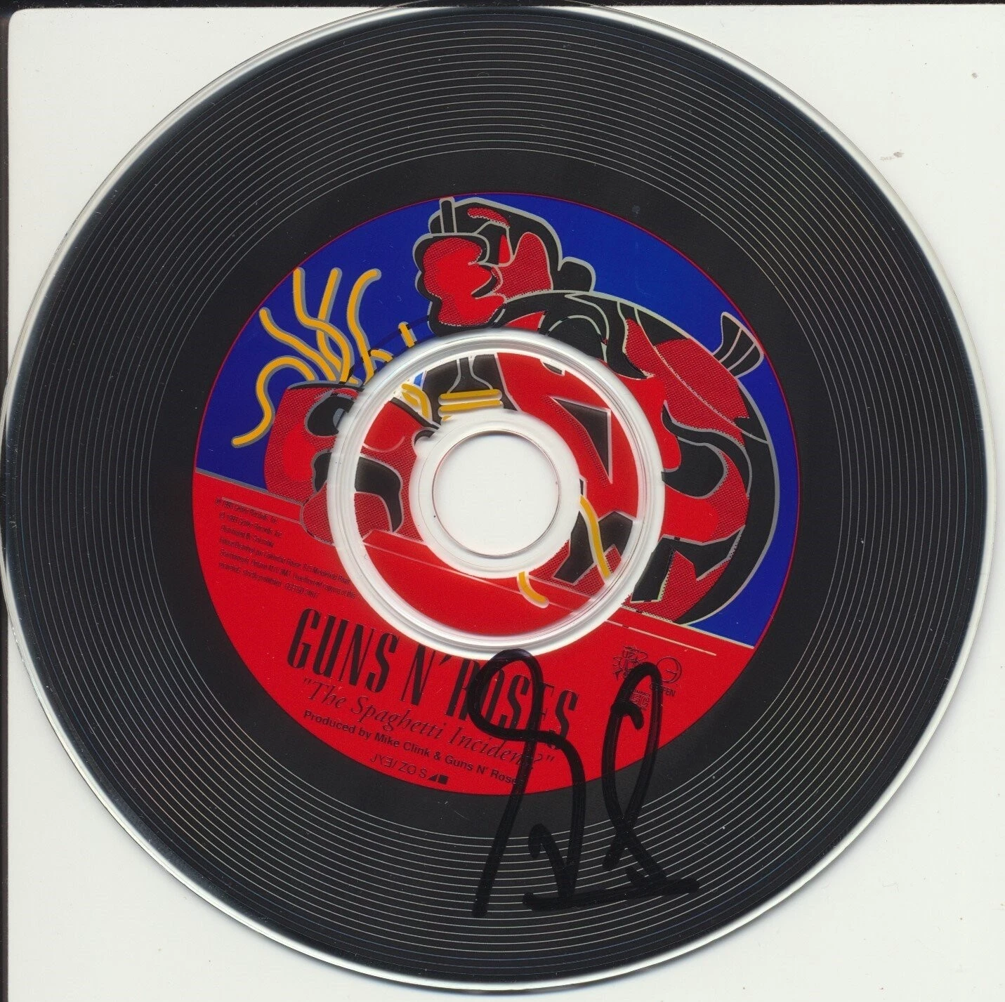 GILBY CLARKE SIGNED GUNS N ROSES THE SPAGHETTI INCIDENT CD DISK
