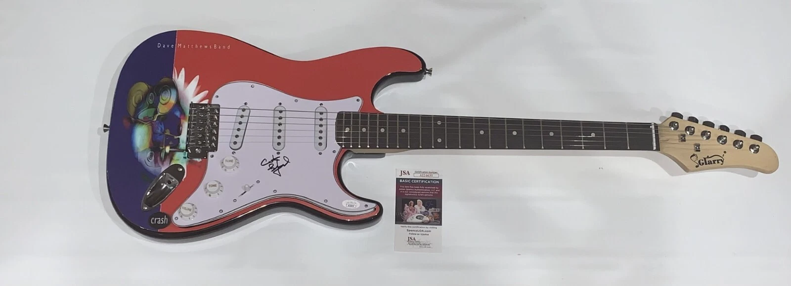 CARTER BEAUFORD SIGNED CUSTOM ELECTRIC GUITAR DAVE MATTHEWS BAND CRASH JSA COA
