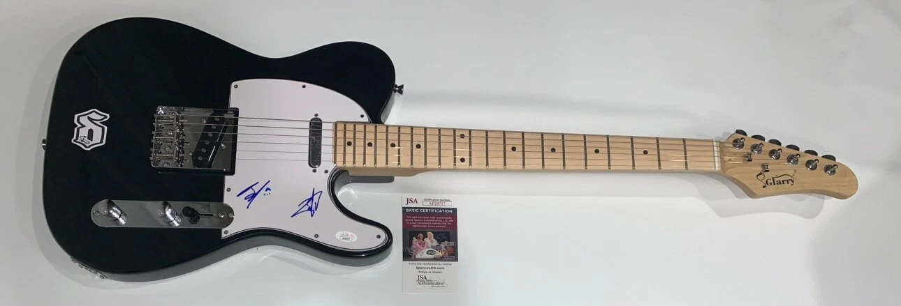 BRENT SMITH ZACH MYERS SIGNED ELECTRIC GUITAR SMITH & MYERS SHINEDOWN JSA COA

