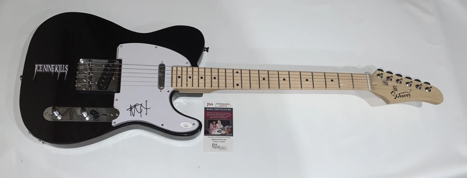 SPENCER CHARNAS SIGNED BLACK ELECTRIC GUITAR ICE NINE KILLS AUTOGRAPHED JSA COA
