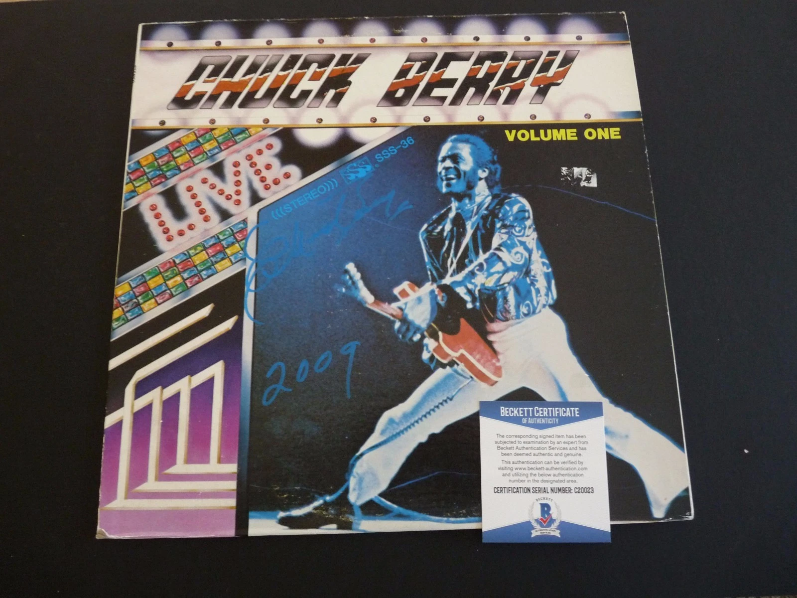 Chuck Berry Live Vol 1 Signed Autographed LP Album Record Beckett Certified

