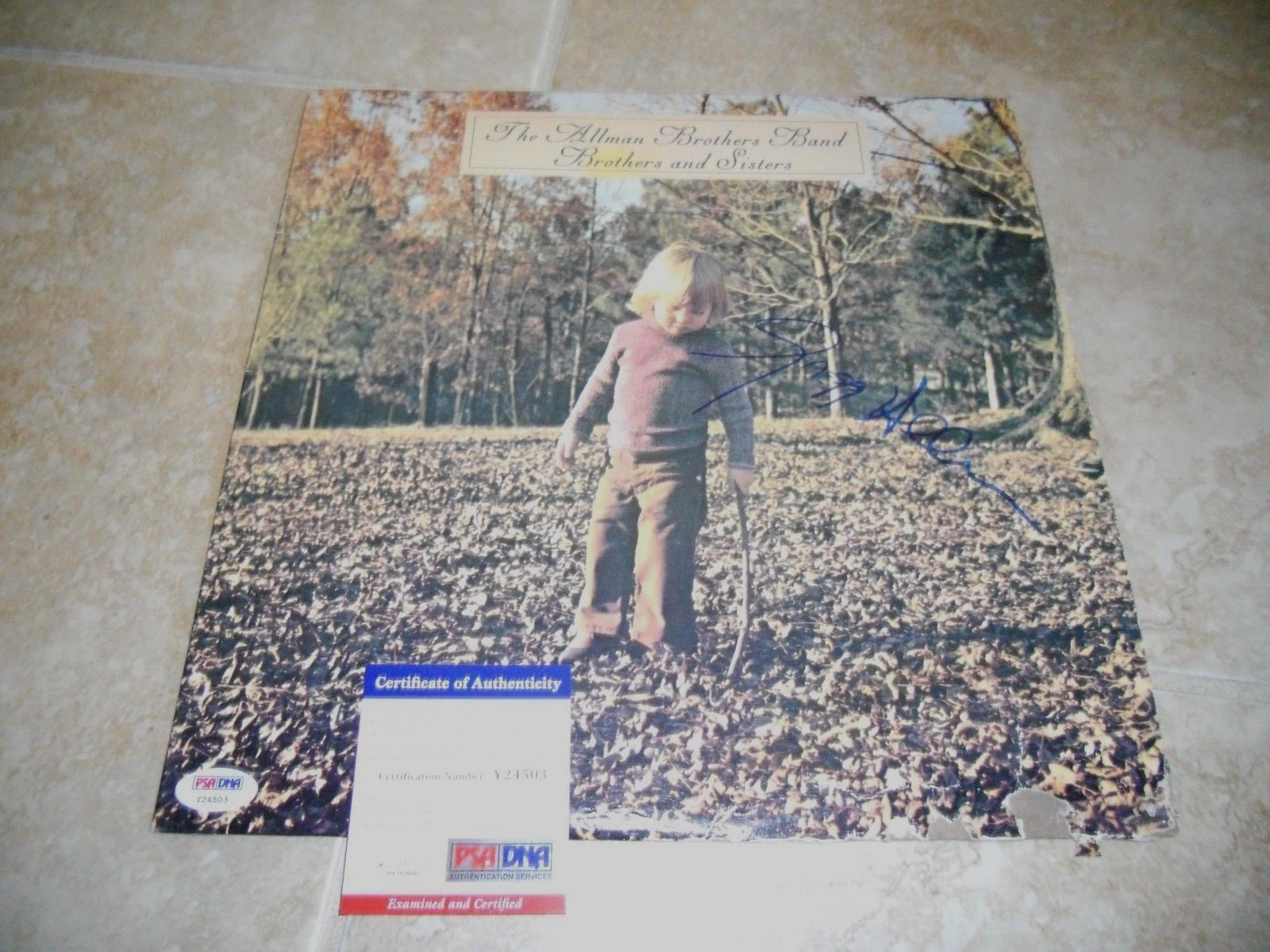 GREGG ALLMAN BROTHERS & SISTERS Signed Autographed LP Album PSA Certified
