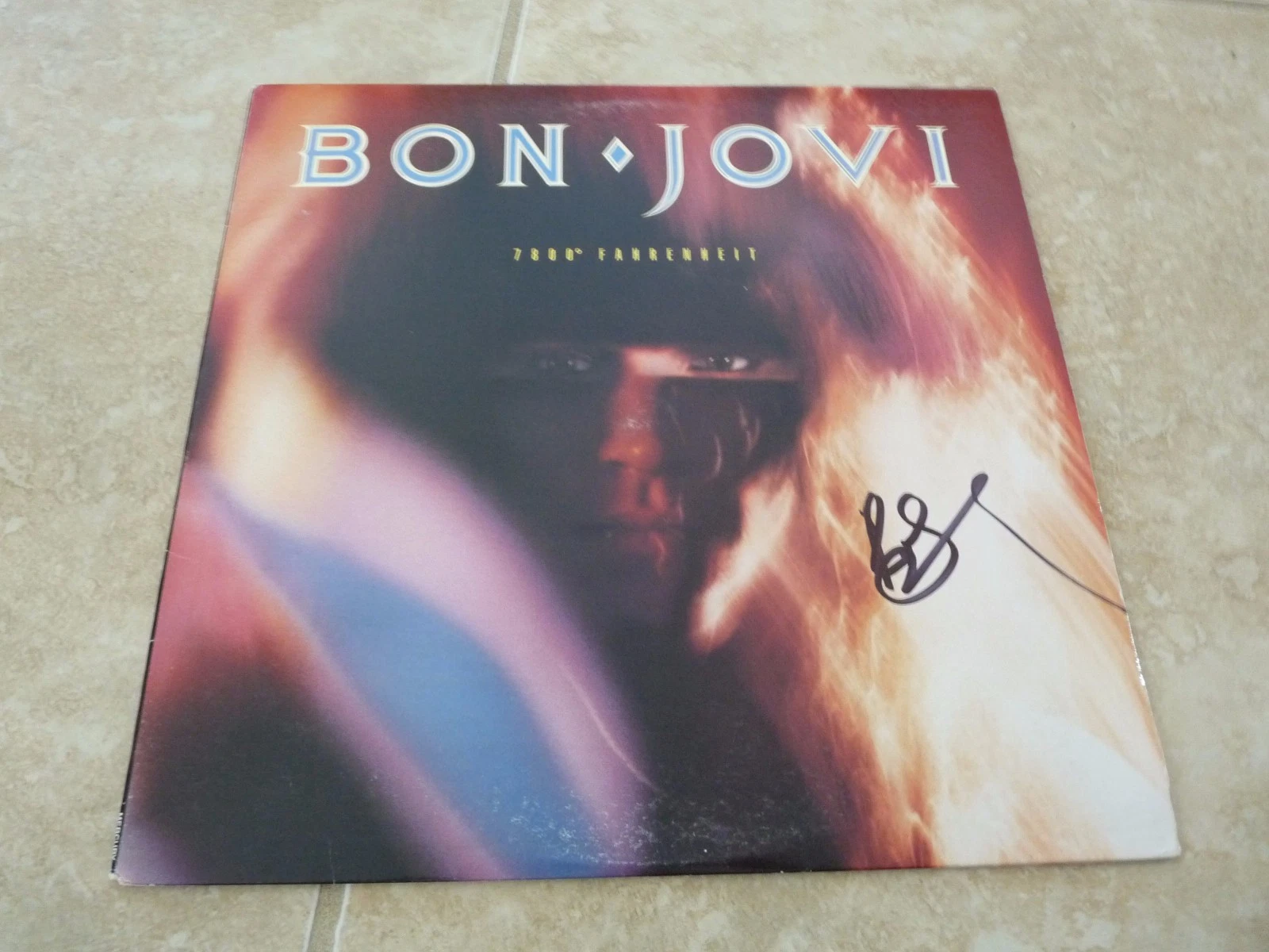 Richie Sambora Autographed Signed Bon Jovi 7800 Fahrenheit LP Album Record
