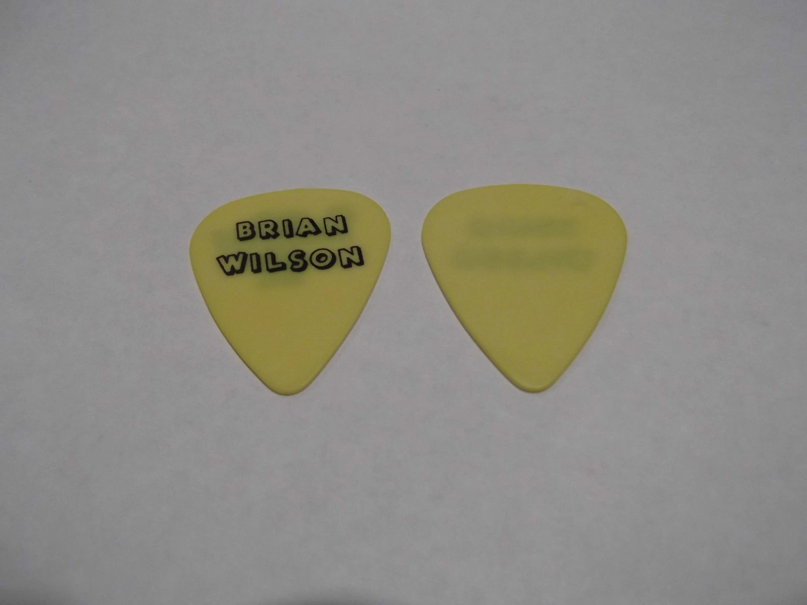 Beach Boys 50 Year Reunion 2012 Brian Wilson Guitar Pick Yellow Blank Back
