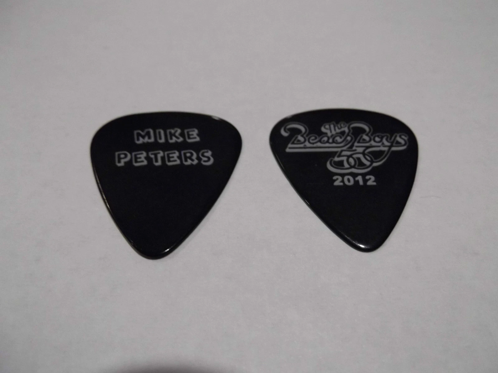 Beach Boys 50 Year Reunion 2012 Mike Peters Guitar Pick Black / White
