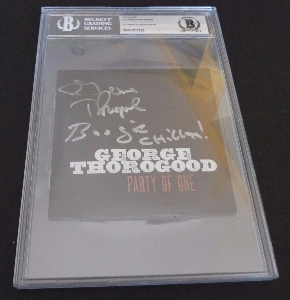 George Thorogood Autographed Signed CD Cover W/ Lyrics Beckett Certified
