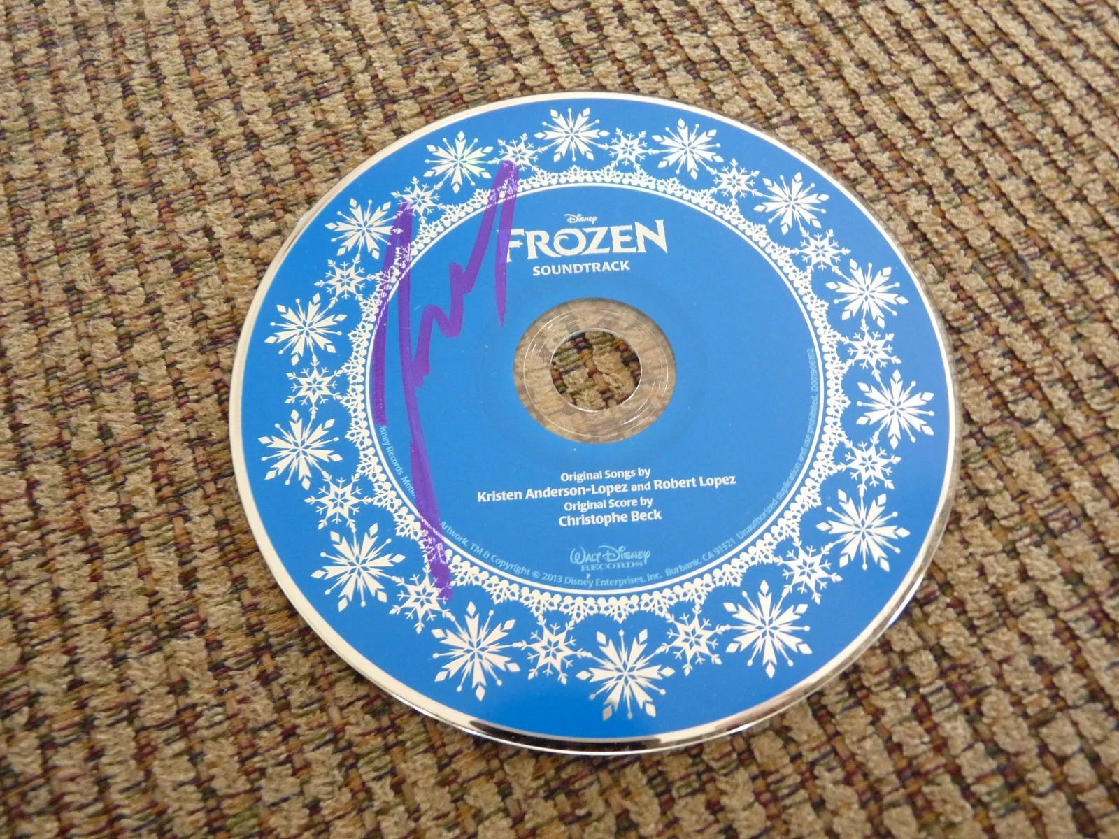 Josh Gad Olaf Disney Frozen Autographed Signed CD Guaranteed
