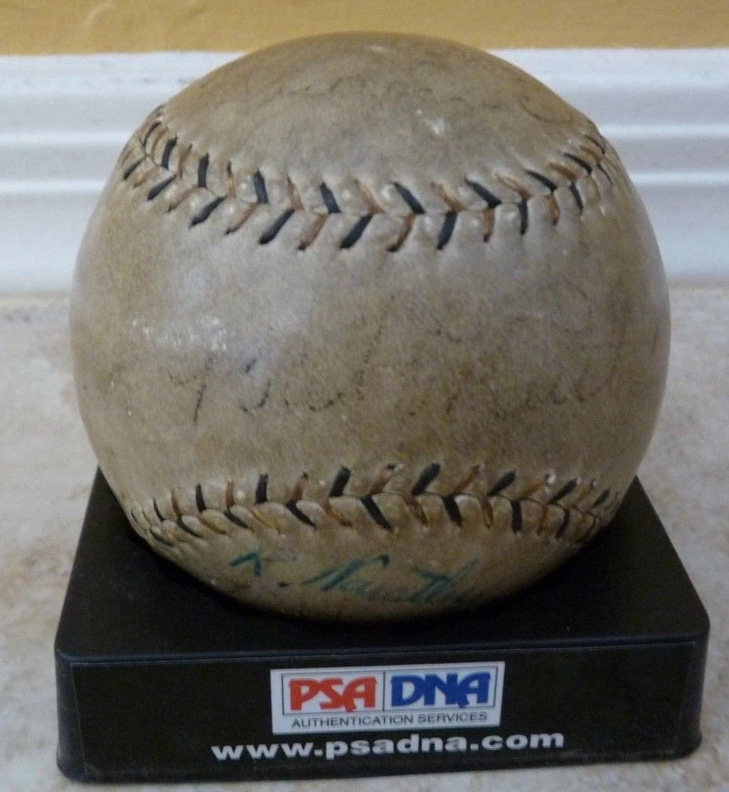 Babe Ruth 1934 Tour of Japan Signed Baseball PSA/DNA Gehrig Foxx Game Used?
