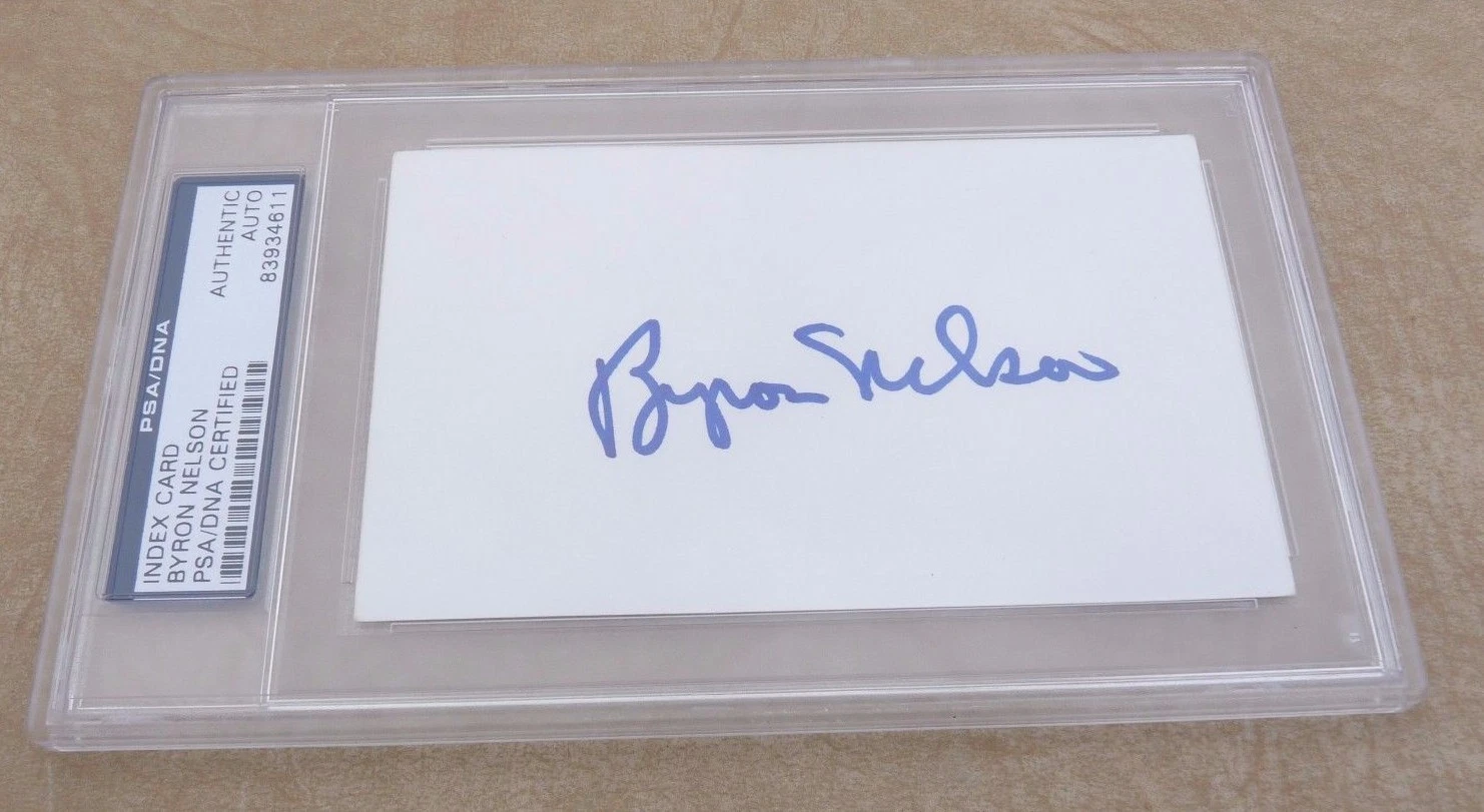 Byron Nelson Golf Autographed Signed 3