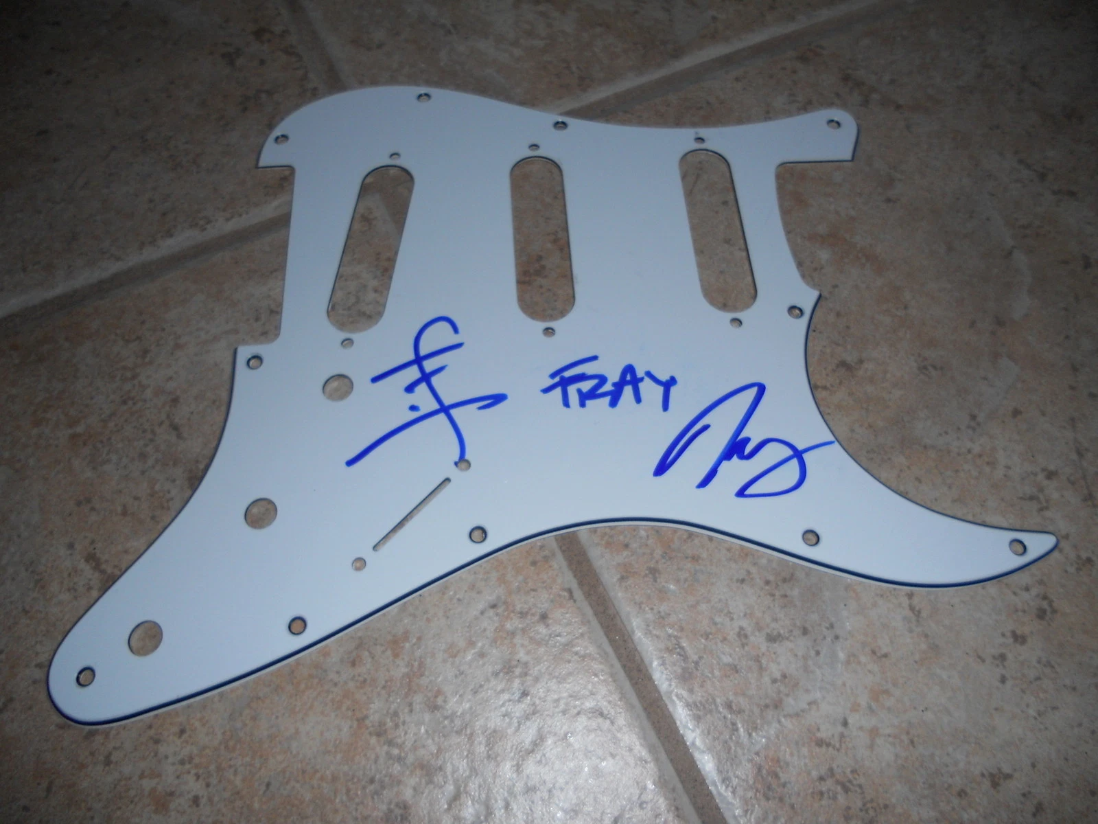 The Fray x2 Issac Signed Autographed Guitar Pickguard Guaranteed
