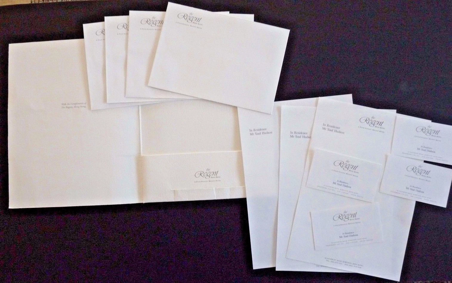 Slash Guns Roses RARE Regent Hotel Saul Hudson Stationary & Business Cards
