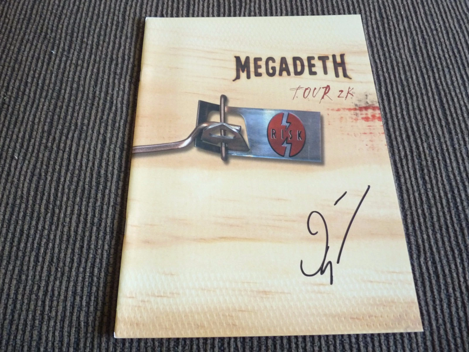 Megadeth Dave Ellefson Risk Autographed Signed Tour Book Program Guaranteed

