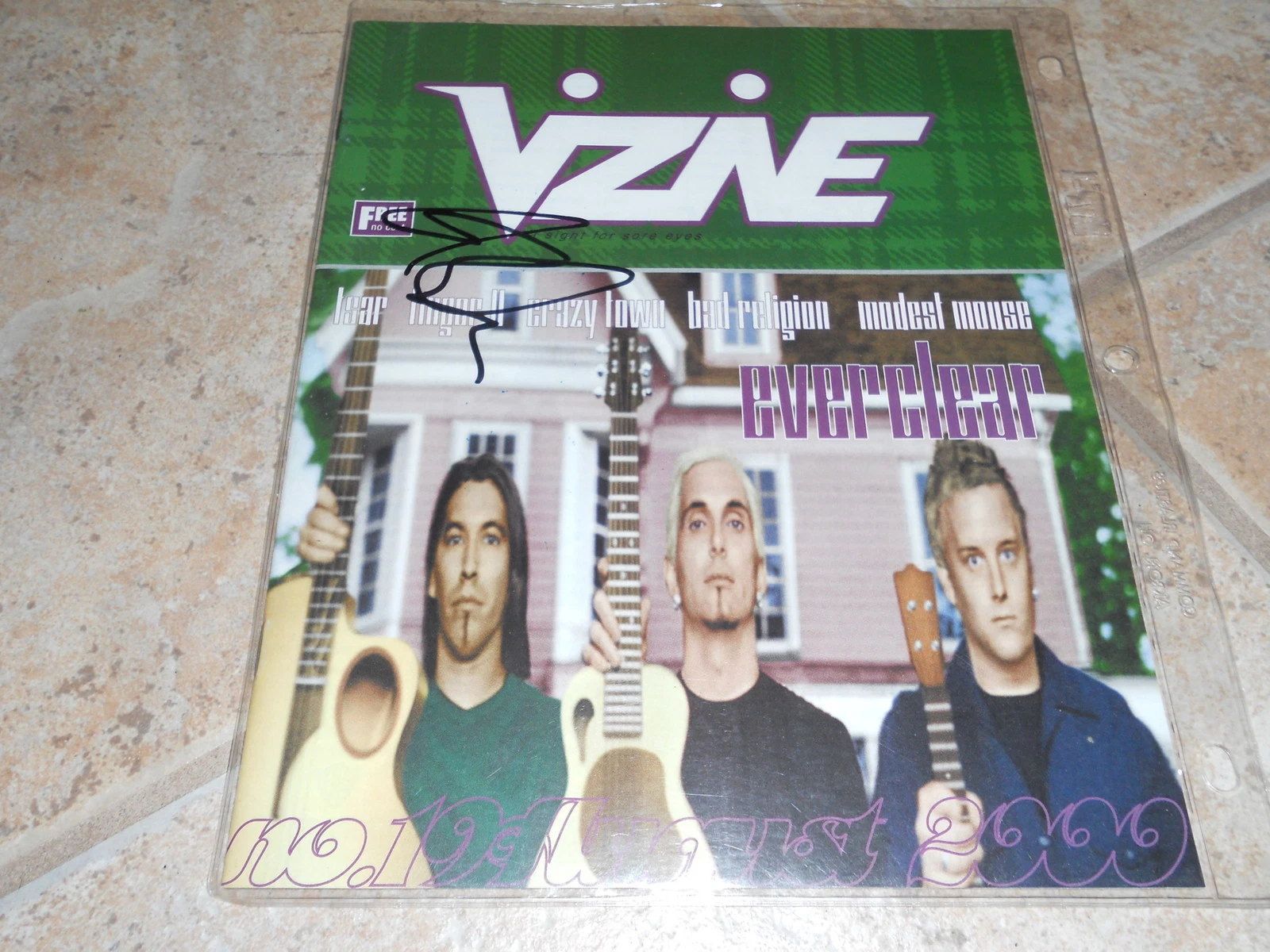 Everclear Art Alexakis Signed Autographed Vizine Magazine Cover Guarantee
