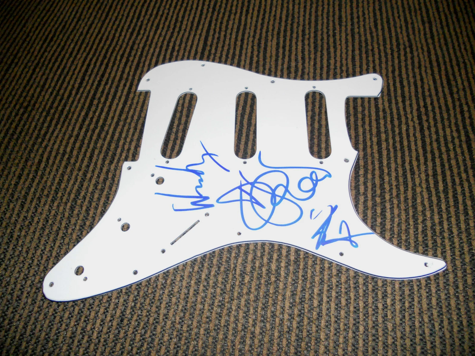 EMBLEM 3 BAND SEXY SIGNED AUTOGRAPHED GUITAR PICKGUARD GUARANTEED COLLECTIBLE MEMORABILIA