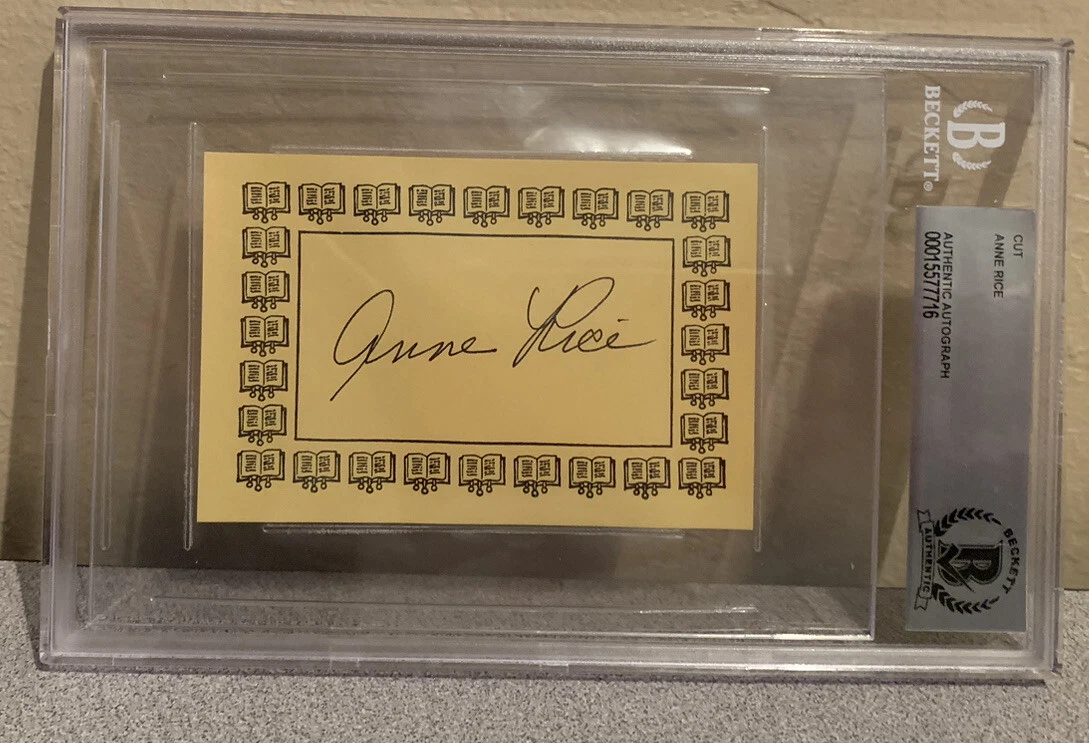 Anne Rice Autographed Signed 2.5 