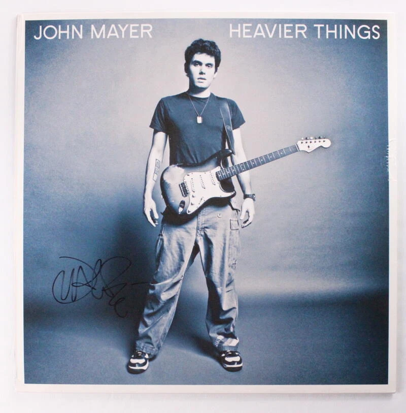 John Mayer Signed Autograph Album Vinyl Record - Heavier Things w/ JSA COA
