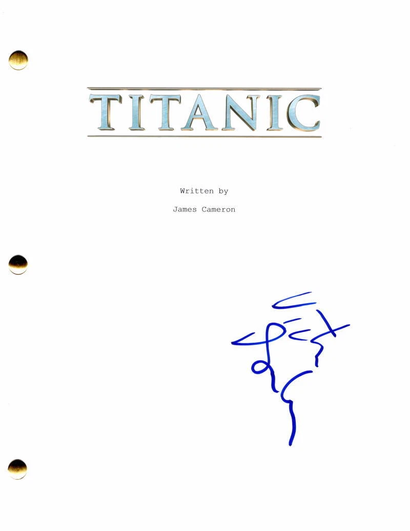 Victor Garber Signed Autograph Titanic Full Movie Script w/ Leonardo Dicaprio
