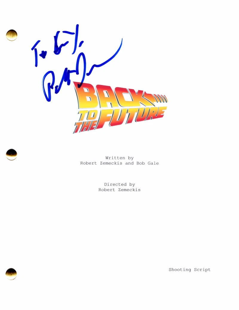 Robert Zemeckis Signed Autograph Back to the Future Full Movie Script
